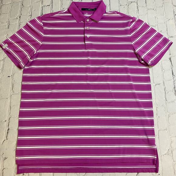 Ralph Lauren RLX Short Wicking Golf Polo purple Shirt L‎ stretch performance - Picture 2 of 7